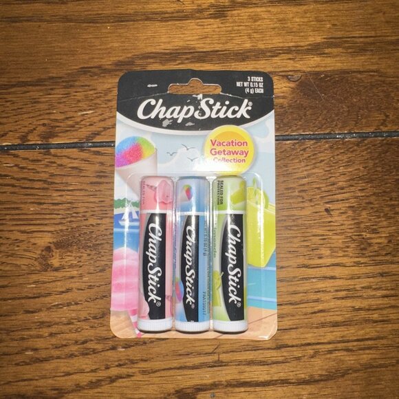 ChapStick Vacation Getaway Collection Flavored Lip Balm 3 Pack Limited Edition - Picture 3 of 5